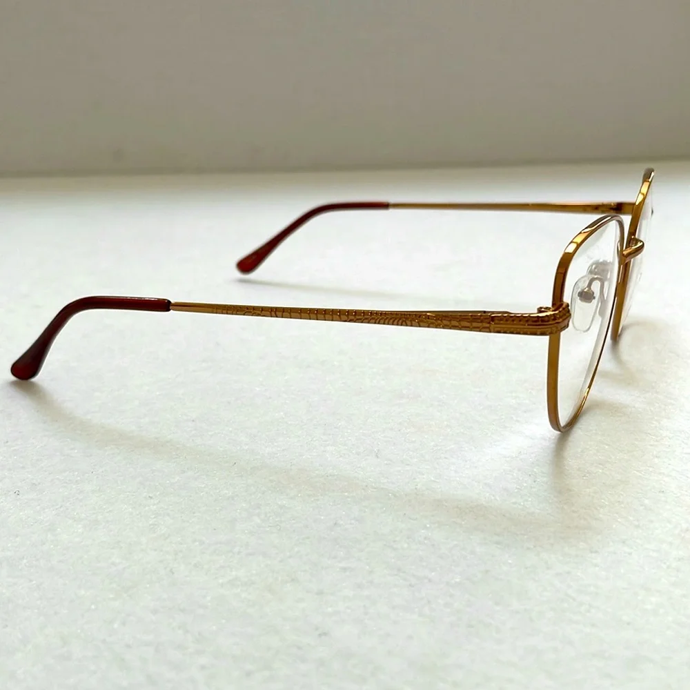 NEW Lido West Summer Brown Golden Metal Eyeglass Frame